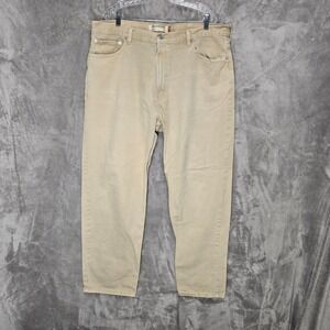 Levi's 550 Mens Khaki Relaxed Fit Jeans W42 L32 Cotton Denim Pants
